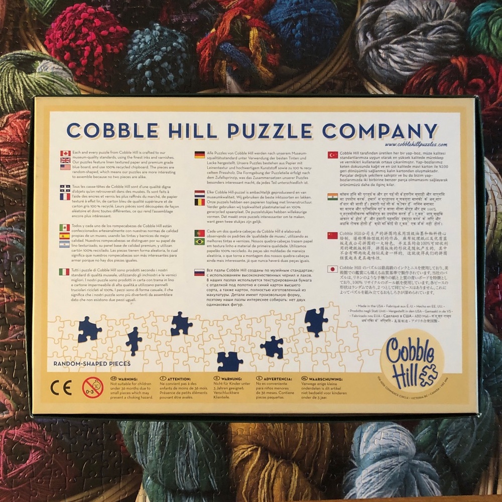 Yarn and Cat Cobble Hill 1000 Piece Jigsaw Puzzle - Picture 5 of 6